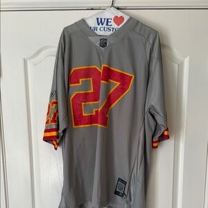 Reebok Gray and Red Athletic Jersey for Sports